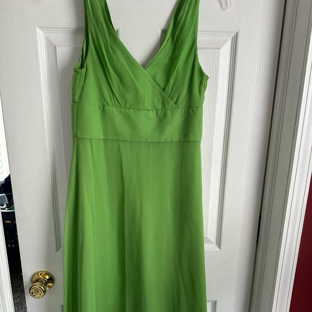 Jcrew silk wedding green bridesmaid cocktail dress